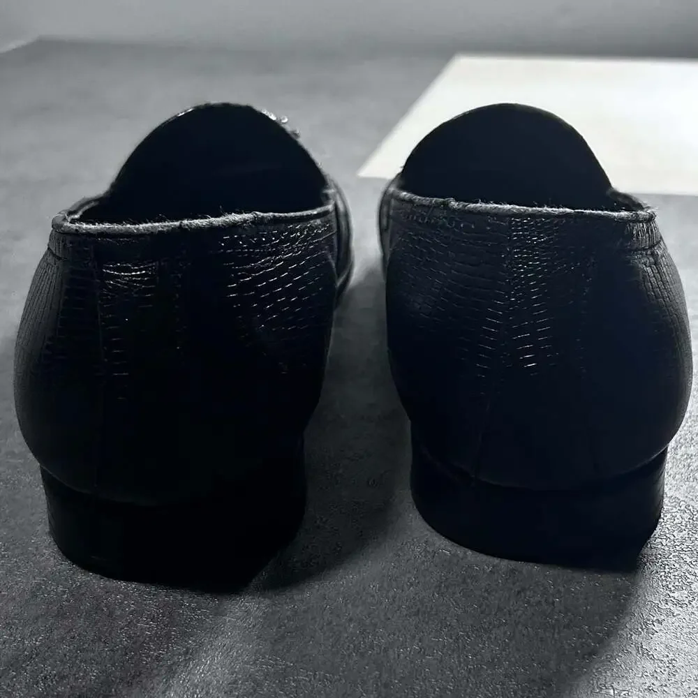 Stacy Adams Vintage Genuine Snake Leather Tassel Loafers